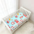 CZXW 52" 28" Cartoon Fire Engine Crib Sheets Fitted x Natural Cotton Soft & Breathable for Baby Crib Mattress