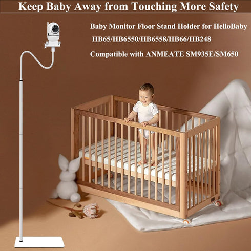 Compactible Baby Monitor Mount Floor Stand Holder for Infant Optics DXR-8 Pro, Nanit Pro, eufy, HelloBaby, VAVA, and