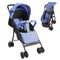 Grebest Travel Baby Stroller, One-Hand Folding Infant Pushchair with Adjustable Backrest, 4-Season Canopy,