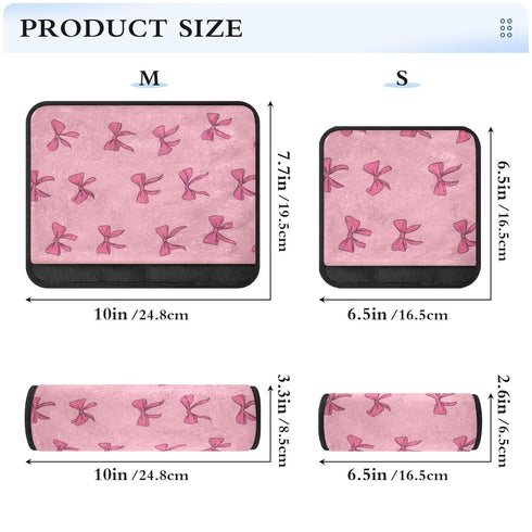 Vdsrup 2 Pack Seat Belt Covers Pink Bow Ribbon Car Seat Strap Covers Super Soft Cute Coquette Car Seat Neck Cover