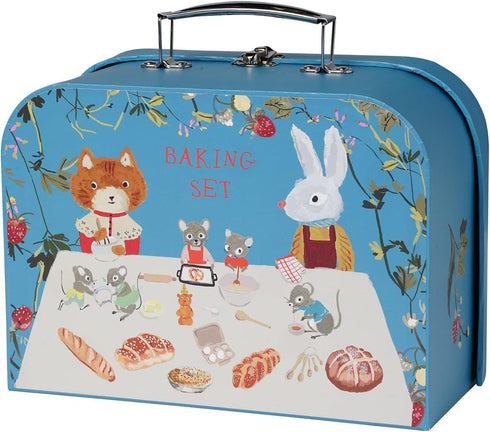 Manhattan Toy Forest Tales 17-Piece Pretend Bread Baking and Serving Set with Carrying Case for Kids