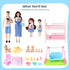 Pregnant Doll with Baby in Tummy, Family Dolls Set, Educational Welcome Baby Toys with 10 Family Members
