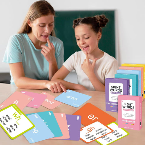 712 Card,600 Word,112 1st, 2nd, 3rd SpringFlower Sight Words Flash Dolch & Fry High Frequency Sight Phonic Flash Cards