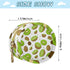 Kiwifruit Round Pacifier Storage Case with Zipper, Portable Pacifier Case for Travel, Diaper Bag & Purse, Pacifier