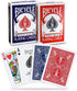 Bicycle Rider Back Playing Cards - Standard Index, Premium Poker Cards, Red & Blue, 2 Count