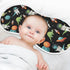 Qinllo 2 Pack 22"x11" Muslin Burp Cloths Space Dinosaur Spaceship Black Print Cotton Baby Burp Cloths Ultra Absorbent