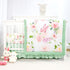 4 Piece Crib Bedding Set for Girls, Baby Girl Crib Bedding Set