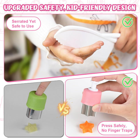Set 48PCS Set, Sets 3+ Kids Knife for Real Cooking: Kids Kitchen Kids Cooking Real with ApronBasket, Kid Kitchen