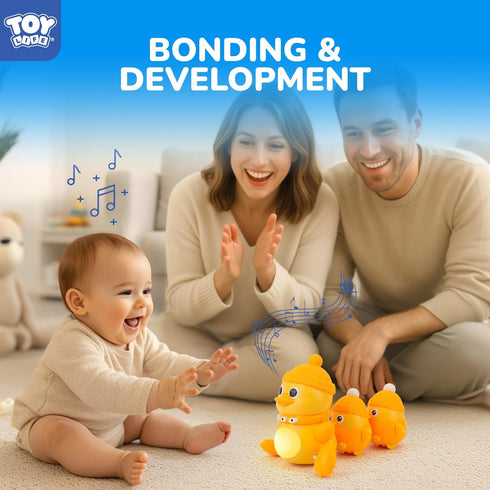 Tummy 6-12 Set 1 TOY Life Baby Time Toys Months Musical Crawling Toys Dancing Duck Toy with Mama & Baby Ducklings