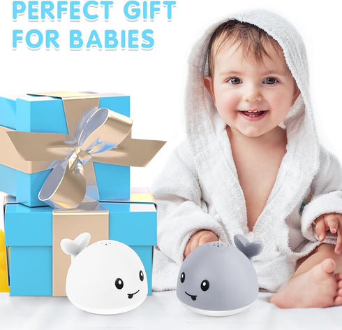 2024 Upgraded Whale Bath Toys for Babies, Light Up Sprinkler Bathtub Toys, Water Pool Toys, Birthday Shower Gifts for
