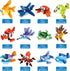 ,12PCS SetBuilding Sets Party Favors for Kids Goodie Bags Mini Building Blocks Ocean Animal, Sea Creatures Building