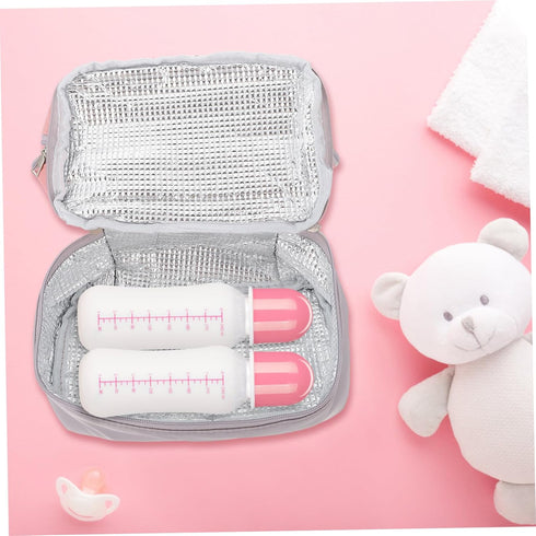 ibasenice Portable Breast Milk Storage Bag for Travel Insulated Cooler Pouch Adjustable Strap Milk Organizer