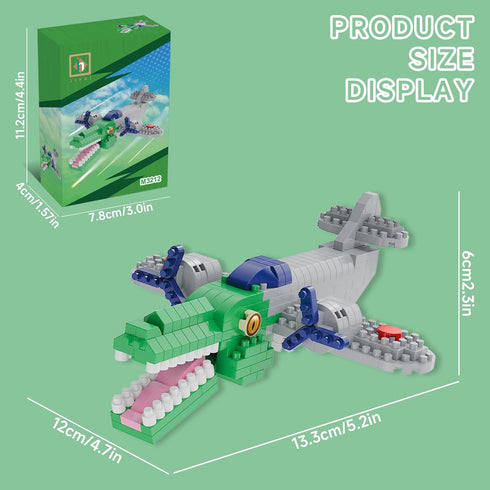 14+(BOMBARDIRO Italian Brainrot Action Figure Building Kit, Brainrot Toys, Creative STEM Construction Blocks