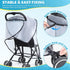 Clear Stroller Rain Cover, Universal Stroller Accessories, Waterproof Travel Weather Shield with Breathable Ventilation