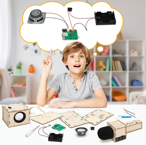 8-12 12-14 9-12 8 9 10 11 13 Stem Projects Karaoke Machine Toys for Boys Age Science Kit Building Own Bluetooth Speaker