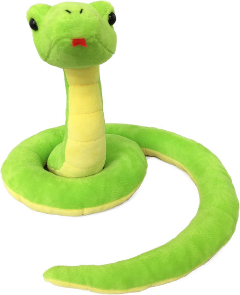 Ice King Bear Plush Toy - Lifelike Green Snake Stuffed Animal (Standing)