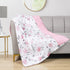 50x60 Inches PHF Minky Baby Blanket for Girls, Soft Double Layer Baby Blankets with Dotted Backing, Receiving Blanket