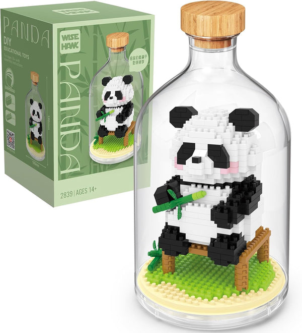 Creative Panda Toy Building Set, Mini Animal Friend Set for Kids, Office Home Decor, Gift for Boys Girls