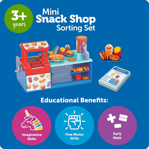 Set, Playset Learning Resources Mini Snack Shop Sorting Play Food Shop, Role Play Store, Kids Kitchen Accessories