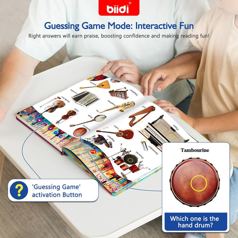 3-5,600+ English Words Talking Book for Kids Interactive Activity for Toddler Age Sound,Electronic English Learning