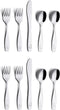 ANNOVA Kids Silverware 10 Pieces Children's Safe Flatware Set, Stainless Steel, 4 x Forks, 4 x Spoons, 2 x Safe Knife