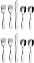 ANNOVA Kids Silverware 10 Pieces Children's Safe Flatware Set, Stainless Steel, 4 x Forks, 4 x Spoons, 2 x Safe Knife