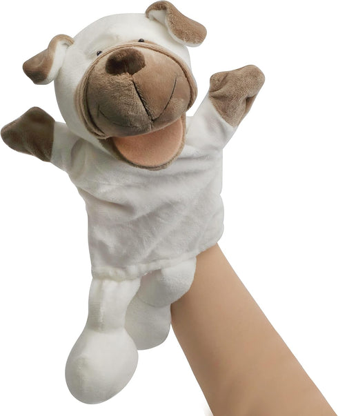 Easfan Puppy Hand Puppet Soft Toy, Interactive Storytelling Dog Toy for Kids, 12.5 Inches for Creativity