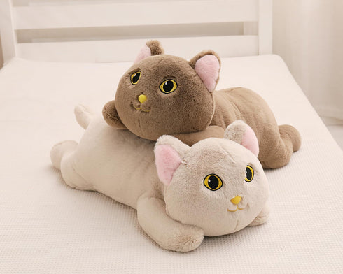 26.4 inch 5 lbs Cat Weighted Stuffed Animals, Large Plush Toy Pillow, Soft Kawaii Gifts for Adults and Kids