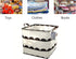 Square Canvas Storage Bins, Collapsible Toy Organizer with Handles for Nursery & Laundry