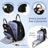 Backpack, Pack RUVALINO Diaper Bag Multifunction Travel Maternity Baby Changing Bags, Large Capacity, Waterproof, Black