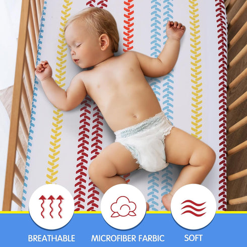 VitalCozy 4 Set 52 28 8 Inches Pcs Construction Truck Crib Sheet Baby Sheet Newborn Bedding Nursery Crib Sheets