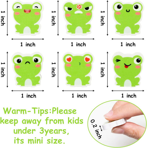60PCS Mini Frog Eraser Bulk, Assorted Cartoon Frogs Animal Pencil Erasers for Kids, School Carnival Rewards, Gift Bag
