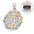 PYBUG Flowers Round Pacifier Storage Case, Polyester & TPU Lined with Hook Buckle, Pacifier Container Box for Baby