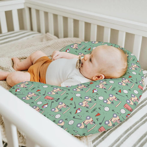 Golf Baby Nursing Pillow Covers for Boy Girl Sports Golfing Nursery Feeding Pillowcase for Breastfeeding Pillows Golf