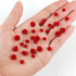 HOMICO 200 Pieces Tiny Red Rose Decor for Dollhouse Mini Resin Decor for Crafts Tiny Things for Fairy Garden Micro