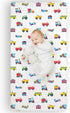Wildkin Kids 100% Microfiber Crib Sheet - Soft, Breathable Fitted Sheet - Trains, Planes, and Trucks