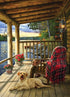 Cobble Hill 1000 Piece Puzzle - Cabin Porch - Includes Sample Poster