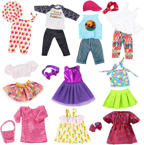 10 Sets 18 Inch 18 inch 18 Inch ebuddy Doll Clothes and Accessories - Fashion Outfits Fit for Dolls Doll