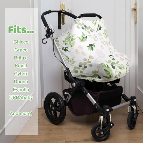 Summer Nursing Cover Breastfeeding Scarf, Car Seat Covers for Babies Infant Carseat Canopy, Stretchy Soft Breathable