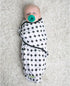 Ziggy Baby Adjustable Baby Swaddles, 0-3 Months, 3 Pack, Soft Cotton Black & White, Newborn Swaddle Blankets