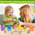 Learning Toy for Toddlers 1-3, 10 Farm Animal Toys & Barns, Montessori Educational Sensory Gift