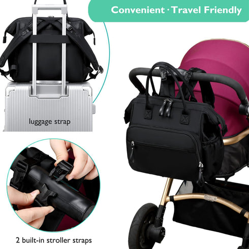 14 3 LORADI Large Diaper Bag Tote, Pockets Stylish Baby Bag with Stroller Clips and Insulated Pockets, Baby Shower
