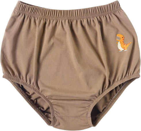 Landofgenie Dinosaur Adult Diaper Cover Adorable Front Print & Padded Tail, Washable Reusable Pull-On Cover Shorts