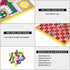 12 inches 2 1 1-4 Set Packed) AMEROUS Wooden Ludo Board Game - Snakes and Ladders, in Reversible, Players Family Dice