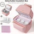 Packs SUNVENO Breast Milk Cooler Bag with Detachable Insulation Box, Double-Layer Pumping Travel Bag for Work
