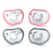 Nanobebe Baby Pacifiers 0-3 Month - Orthodontic, Curves Comfortably with Face Contour,