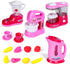 FANELEQU Kitchen Appliances Toy,Kids Kitchen Pretend Accessories Play Set,Coffee Maker Machine,Blender,Mixer and Kettle