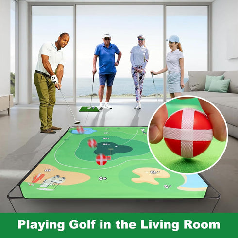 70"x70" Golf Chipping Game Practice Portable Training Game for Indoor & Outdoor Use, Improve Short Game Accuracy