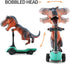 DINOBROS Dinosaur Scooter Toys - Pull Back Cars Mini Finger Kick Scooters, Dino Gift Sets for Kids 4-Pack