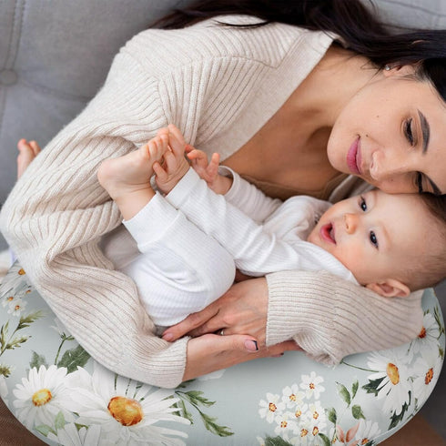 Pea Pod Nursing Pillow Cover Breastfeeding Pillow Slipcover for Moms Soft Breathable, Newborn Infant Feeding Pillow